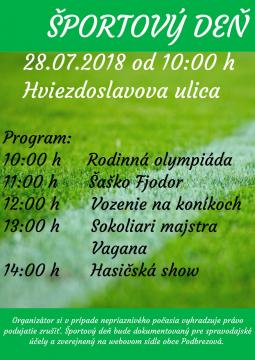 Športový deň - Hviezdoslavova ulica Športový deň - Hviezdoslavova ulica